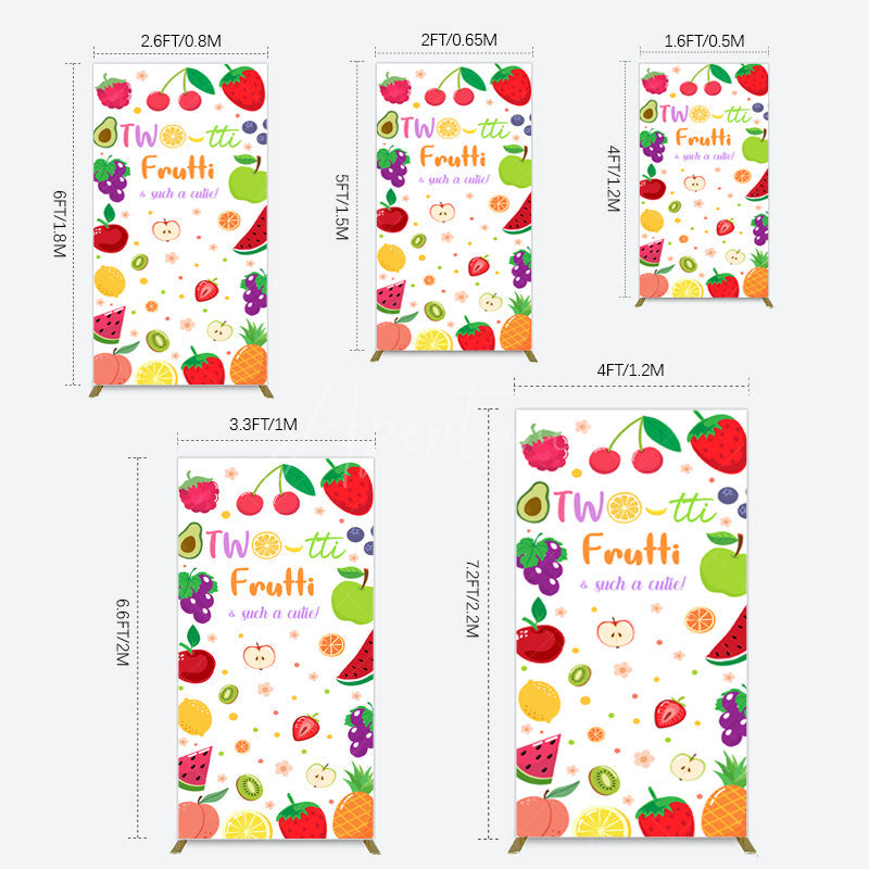 Aperturee - Aperturee Two Tti Frutti Such A Cutie Birthday Rectangle Backdrop
