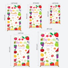 Aperturee - Aperturee Two Tti Frutti Such A Cutie Birthday Rectangle Backdrop
