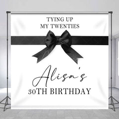 Aperturee - Aperturee Tying Up My Twenties Custom 30th Birthday Backdrop