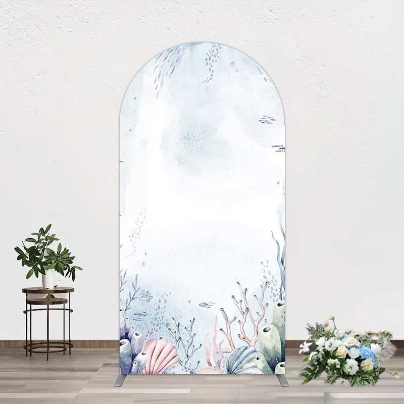 Aperturee Aperturee Under Sea Coral Birthday Party Arch Backdrop