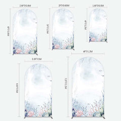 Aperturee Aperturee Under Sea Coral Birthday Party Arch Backdrop