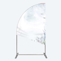 Aperturee Aperturee Under Sea Coral Birthday Party Half Moon Arch Backdrop
