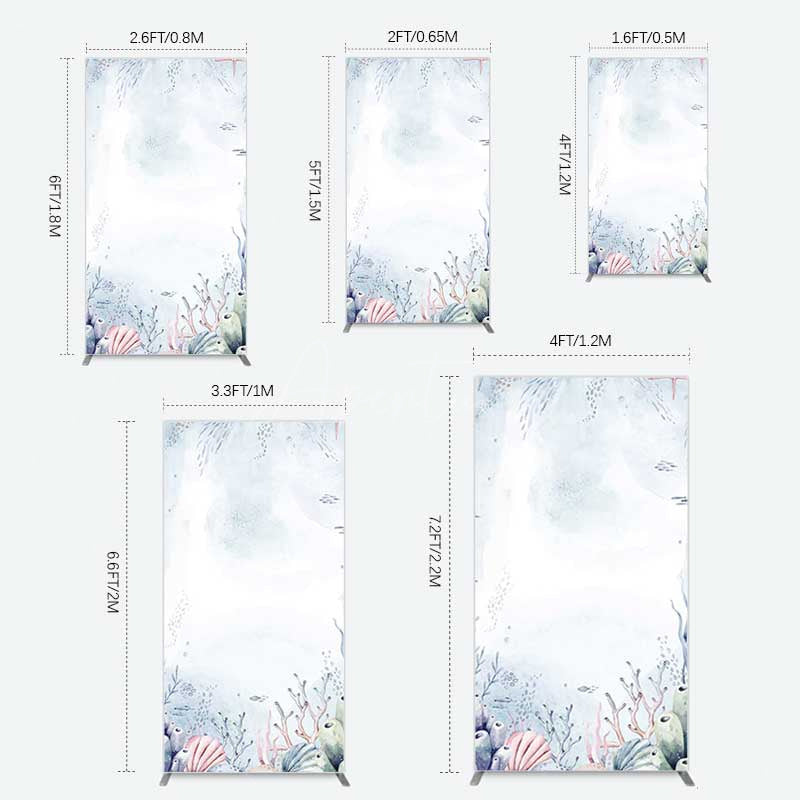 Aperturee Aperturee Under Sea Coral Birthday Party Rectangle Backdrop