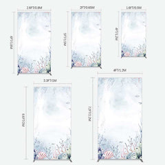 Aperturee Aperturee Under Sea Coral Birthday Party Rectangle Backdrop
