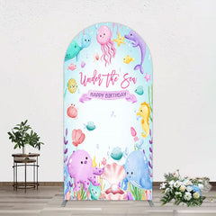 Aperturee - Aperturee Under The Sea Birthday Girl Party Arch Backdrop