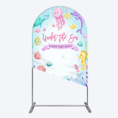 Aperturee - Aperturee Under The Sea Birthday Girl Party Arch Backdrop