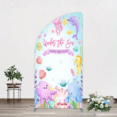 Aperturee - Aperturee Under The Sea Birthday Girl Party Half Moon Arch Backdrop
