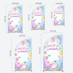 Aperturee - Aperturee Under The Sea Birthday Girl Party Half Moon Arch Backdrop