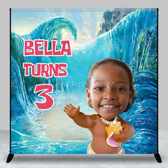 Aperturee - Aperturee Under The Sea Cartoon Custom Photo Birthday Backdrop