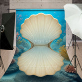 Aperturee - Aperturee Under The Sea Openclamshell Coral Sweep Backdrop