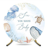 Aperturee Aperturee Undersea Animals Sea You Soon Baby Round Backdrop