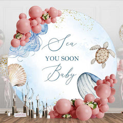 Aperturee Aperturee Undersea Animals Sea You Soon Baby Round Backdrop