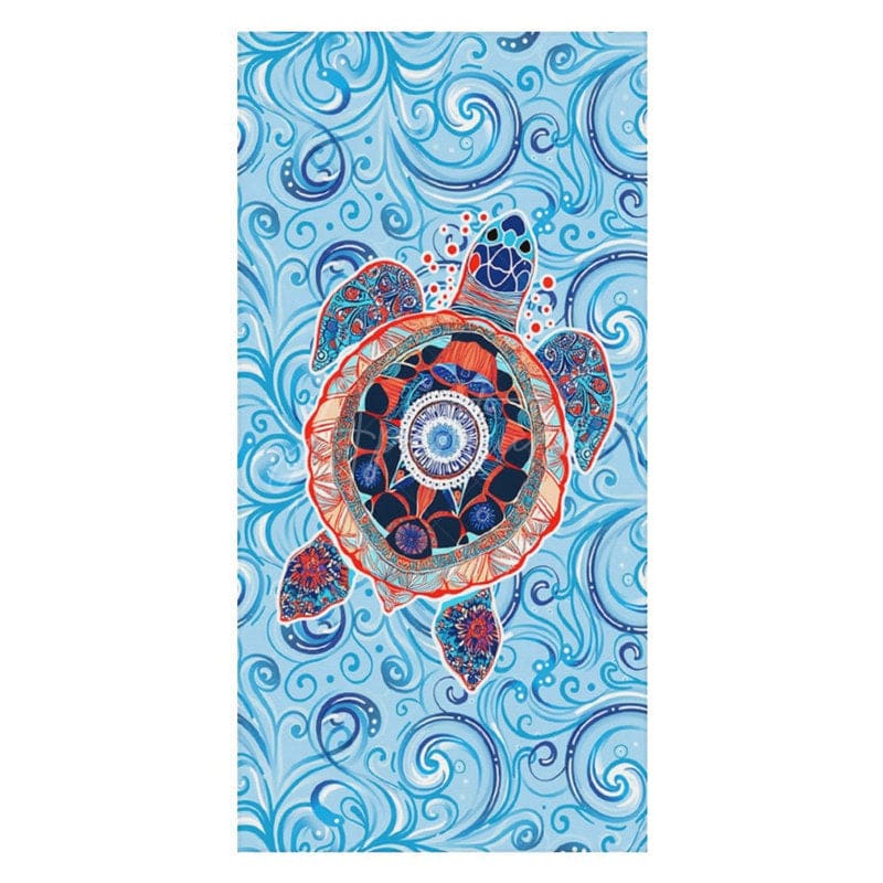 Aperturee - Aperturee Underwater Sea Turtle Animal Custom Name Beach Towel