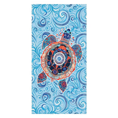 Aperturee - Aperturee Underwater Sea Turtle Animal Custom Name Beach Towel