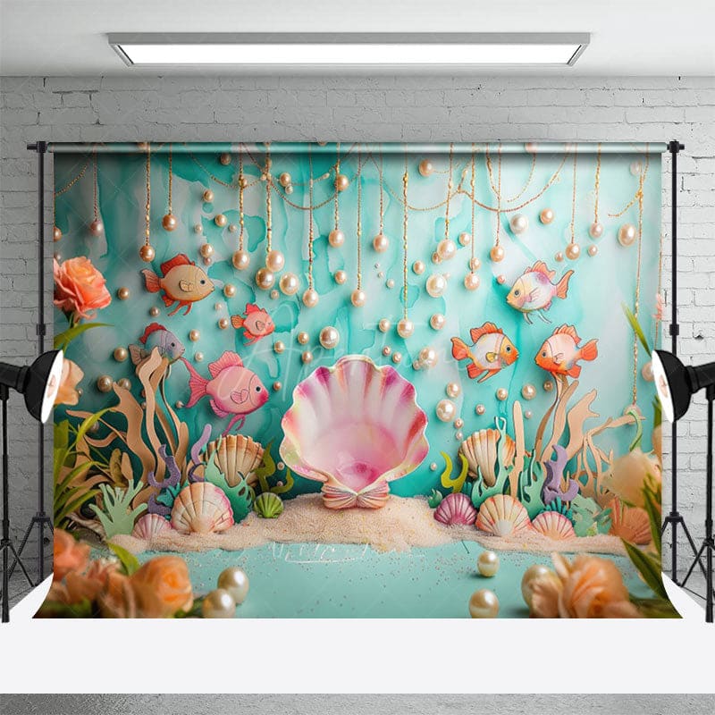 Aperturee - Aperturee Underwater World Summer Vibe Cake Smash Backdrop