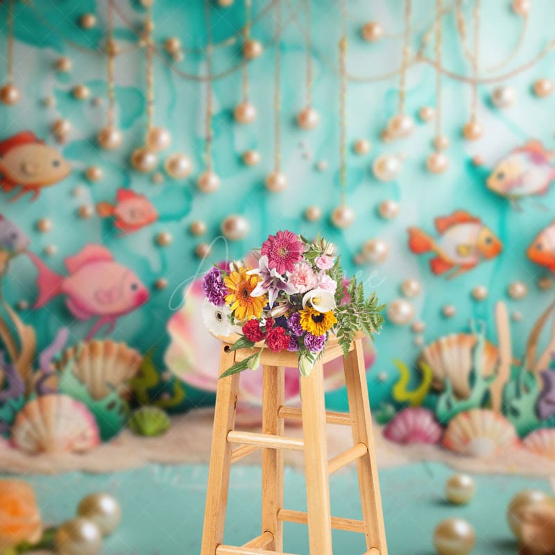 Aperturee - Aperturee Underwater World Summer Vibe Cake Smash Backdrop