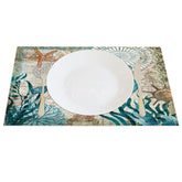 Aperturee - Aperturee Underwater World Turtle Summer Set of 4 Placemats