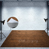 Aperturee - Aperturee Uneven Dark Brown Fabric Floor Backdrop For Photo