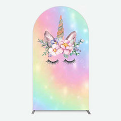 Aperturee Aperturee Unicorn Rainbow Girls Birthday Arch Backdrop