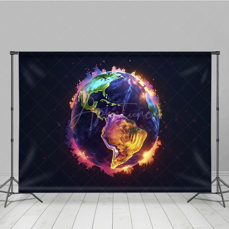 Aperturee - Aperturee Universe Abstract Ash Earth Galaxy Photo Backdrop