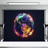 Aperturee - Aperturee Universe Abstract Ash Earth Galaxy Photo Backdrop