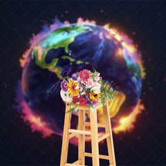 Aperturee - Aperturee Universe Abstract Ash Earth Galaxy Photo Backdrop