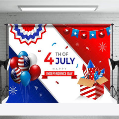Aperturee - Aperturee Usa Flag Balloons Rocket Independence Day Backdrop