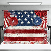 Aperturee - Aperturee USA Flag Celebrate Independence Day Holiday Backdrop