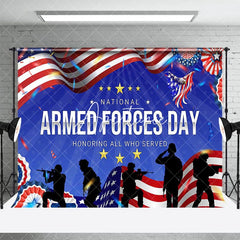 Aperturee - Aperturee Usa Flag Cheers National Armed Forces Day Backdrop