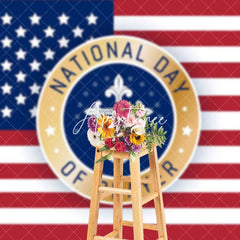 Aperturee - Aperturee Usa Flag Cross Star National Day Of Prayer Backdrop