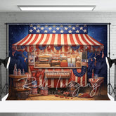 Aperturee - Aperturee Usa Flag Food Truck Independence Day Photo Backdrop