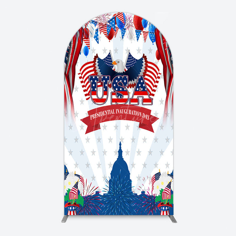 Aperturee - Aperturee Usa Flag Presidential Inauguration Day Arch Backdrop