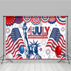 Aperturee - Aperturee Usa Flag Statue 4th of July Independence Day Backdrop