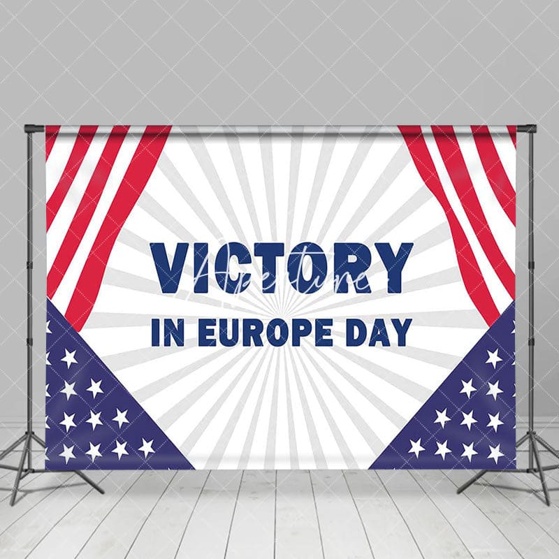 Aperturee - Aperturee Usa Flag Stripe Stars Victory In Europe Day Backdrop