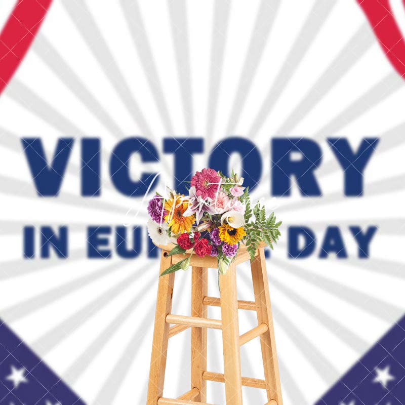Aperturee - Aperturee Usa Flag Stripe Stars Victory In Europe Day Backdrop