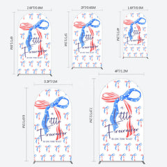 Aperturee - Aperturee Usa Flags Bows Firecracker Baby Shower Arch Backdrop