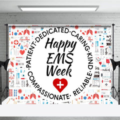 Aperturee - Aperturee Various Medical Equipment Happy EMS Week Backdrop