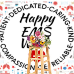 Aperturee - Aperturee Various Medical Equipment Happy EMS Week Backdrop