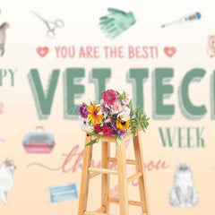 Aperturee - Aperturee Various Pet Happy Vet Tech Week Thank You Backdrop
