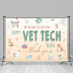 Aperturee - Aperturee Various Pet Happy Vet Tech Week Thank You Backdrop