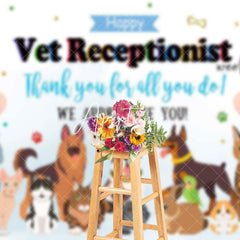 Aperturee - Aperturee Various Pets Vet Receptionist Thank You Backdrop