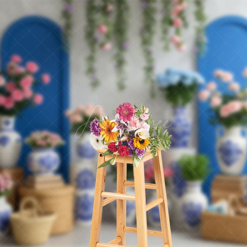 Aperturee - Aperturee Vase Bouquets Fresh Double Arch Wedding Backdrop