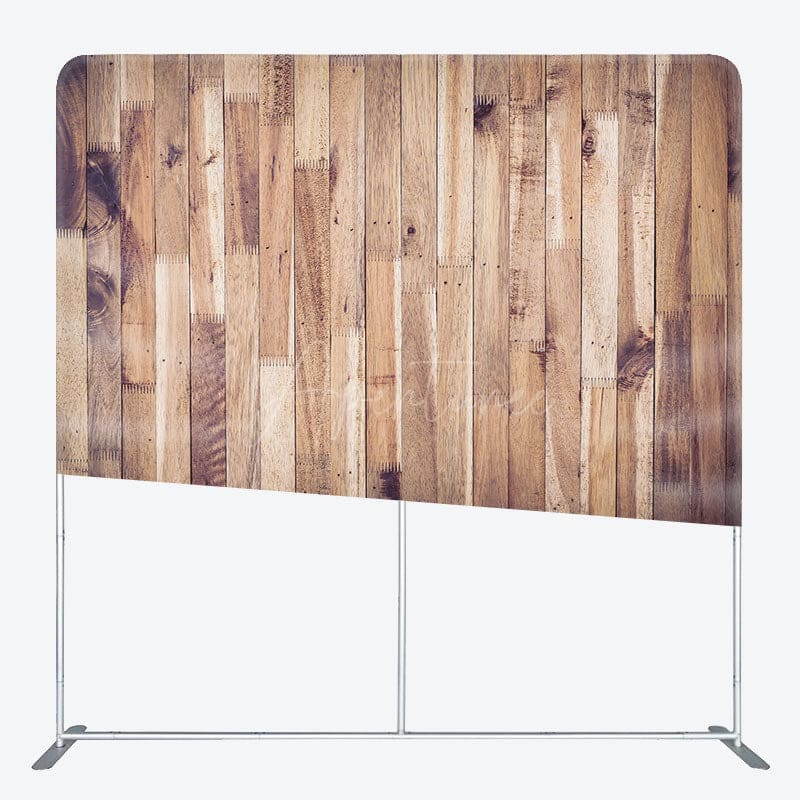 Aperturee - Aperturee Vertical Wood Minimalist Square Tension Backdrop