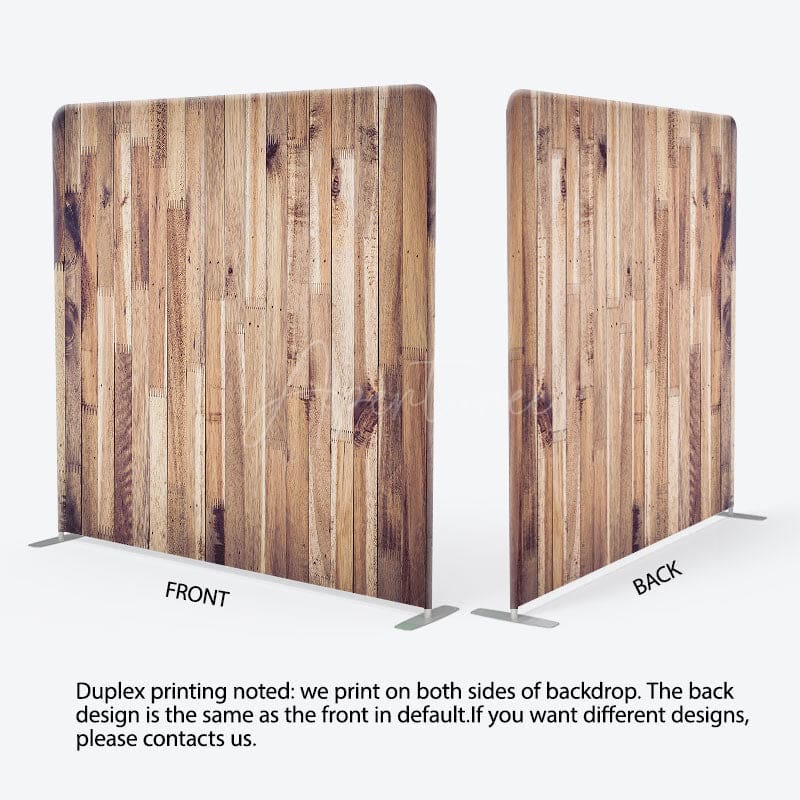 Aperturee - Aperturee Vertical Wood Minimalist Square Tension Backdrop