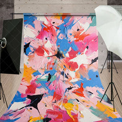 Aperturee - Aperturee Vibrant Abstract Paint Splatter Sweep Backdrop Colorful Textured Art Photography Background