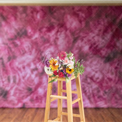 Aperturee - Aperturee Vibrant Pink Magenta Abstract Textured Photography Backdrop Artistic Mottled Tie-Dye Design for Studio Photoshoot