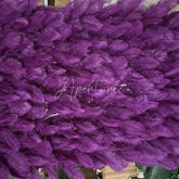 Aperturee - Aperturee Vibrant Purple Feather Textured Artificial Flower Wall Elegant Event Backdrop Party Decor