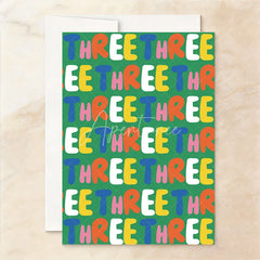 Aperturee - Aperturee Vibrant Set of 20 Letters Custom 3rd Birthday Invitation Playful Three Theme Party Decor for Kids Celebration