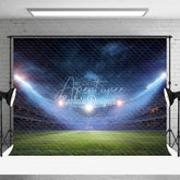 Aperturee - Aperturee Vibrant Sports Stadium Night Game Backdrop Professional Football Field Photography Background Event Party Decor