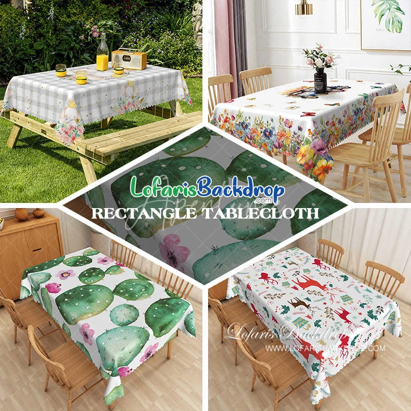 Aperturee - Aperturee Vibrant Yellow Sunflower Rectangle Tablecloth Summer Floral and Green Leaf Table Cover Farmhouse Decor